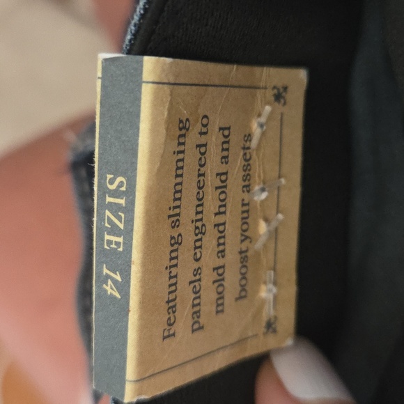 Democracy Jeans Size 14 Ab Solution High Rise Bootcut Denim Blue Dark NWT $98 - Picture 10 of 10